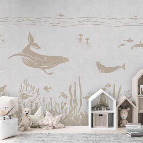 Fototapet Monochrome Sea - White Vintage, Kikki Belle - Img 3