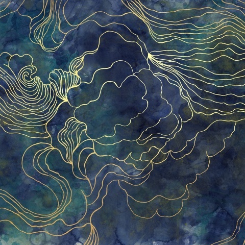 Fototapet, Opulence Storm, Dark Blue, Rebel Walls - Img 2