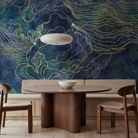 Fototapet, Opulence Storm, Dark Blue, Rebel Walls