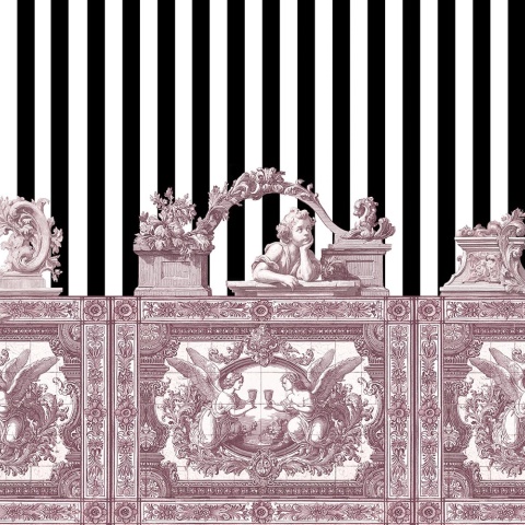 Fototapet Opulent Friezes, Rose - personalizat, VLAdiLA - Img 2