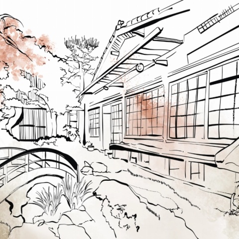 Fototapet Oriental Marcin Runowiecki R-Design Kyoto B Rêve MKRB100