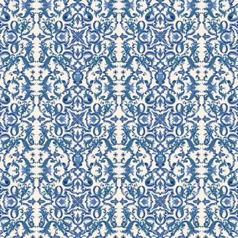Fototapet Ornate Azul - personalizat, VLAdiLA - Img 2