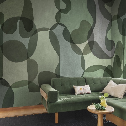 Fototapet, Overlap, Green, Rebel Walls - Img 3