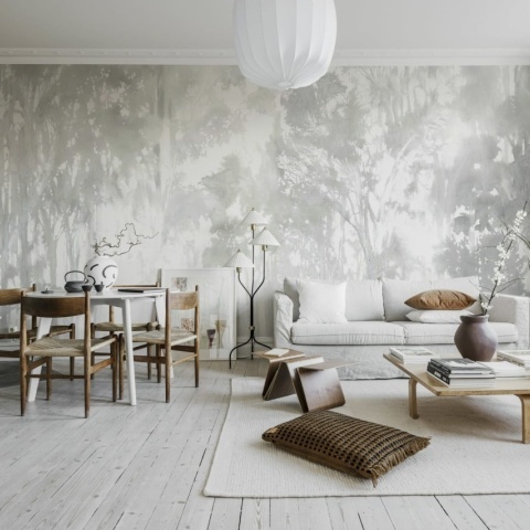 Fototapet, Painted Forest, Gray, Rebel Walls
