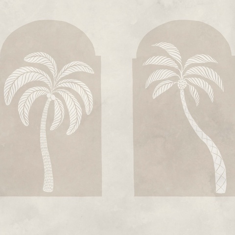 Fototapet, Palm Arches, Beige, Rebel Walls - Img 2