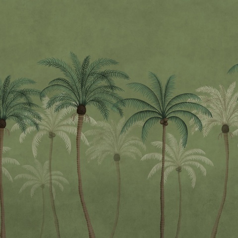 Fototapet, Palm Parade, Green, Rebel Walls - Img 2