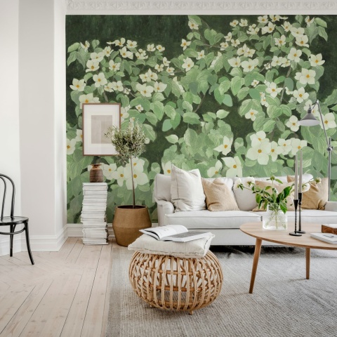 Fototapet, Parkflowers, White, Rebel Walls - Img 3