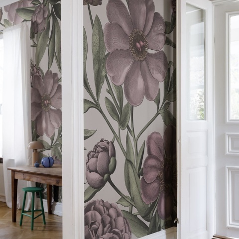 Fototapet, Peony Delight, Purple, Rebel Walls - Img 3
