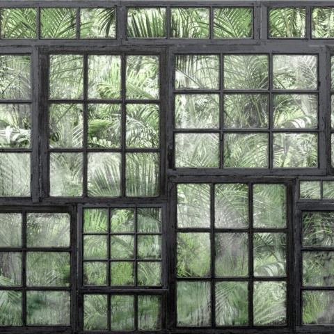Fototapet, Perspective Jardin, Noir, Rebel Walls - Img 2