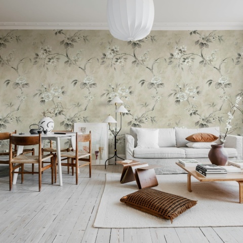 Fototapet, Poetic Flora, Beige, Rebel Walls
