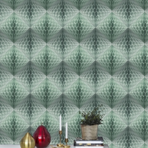 Fototapet, Pom Pom, Mint, Rebel Walls - Img 4