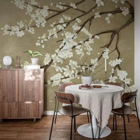 Fototapet, Sakura Branch, Beige, Rebel Walls - Img 3