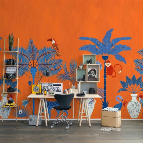 Fototapet, Savanna Chic, Orange, Rebel Walls