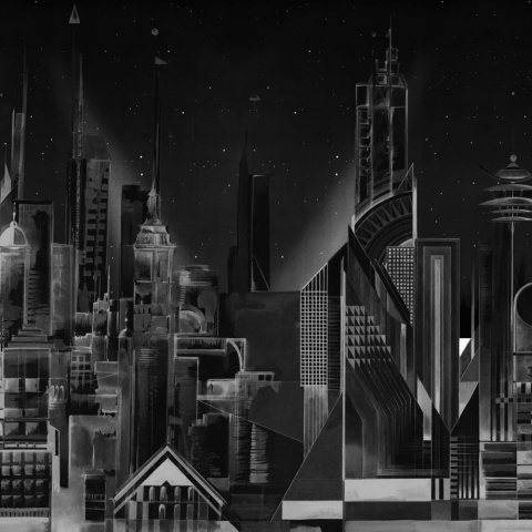 Fototapet, Sci-Fi Town, Black, Rebel Walls - Img 2