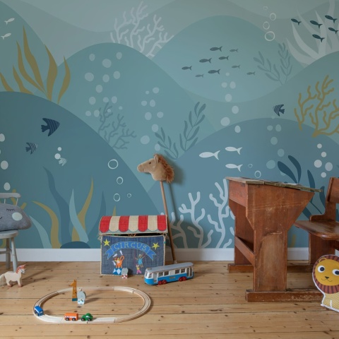 Fototapet, Sea Landscape, Ocean Blue, Rebel Walls