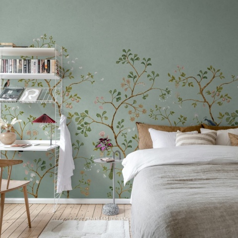 Fototapet, Songbird Mural, Green, Rebel Walls - Img 3