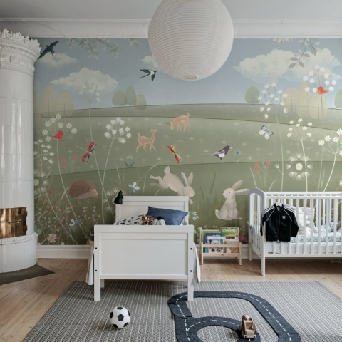 Fototapet, Spring Meadow, Multi, Rebel Walls