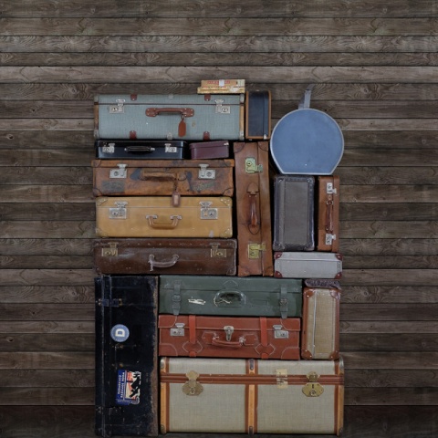 Fototapet, Stacked Suitcases, Pile, repetitiv, Rebel Walls - Img 2