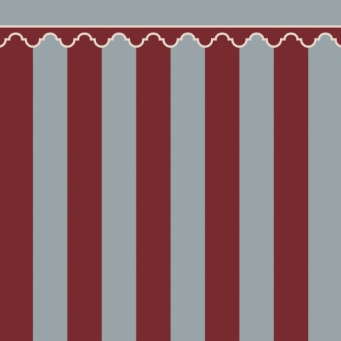 Fototapet, Stripe Chateau, Red, Rebel Walls - Img 2
