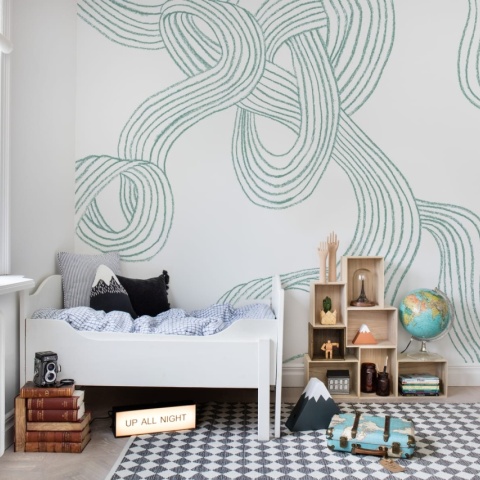Fototapet, Stripes Repeatable, Mint, Rebel Walls - Img 3