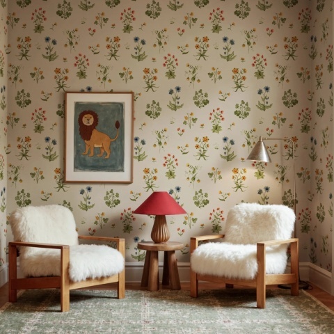 Fototapet, Timeless Flora, Beige, Rebel Walls