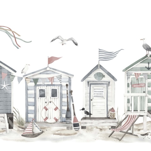 Fototapet, Tiny Beach Houses, Soft, Rebel Walls - Img 2