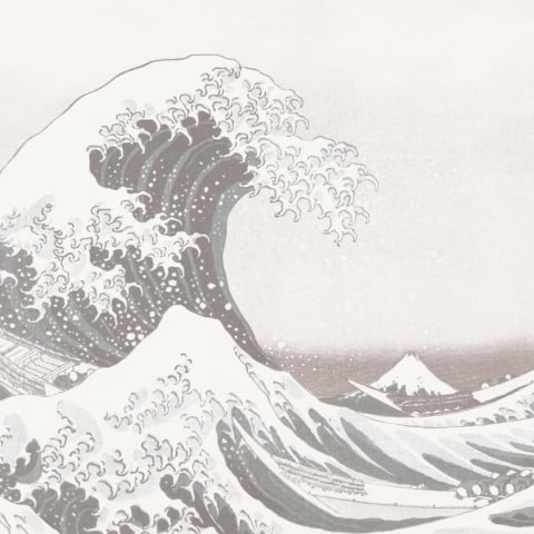 Fototapet, Under the Wave off Kanagawa, White, Rebel Walls - Img 2