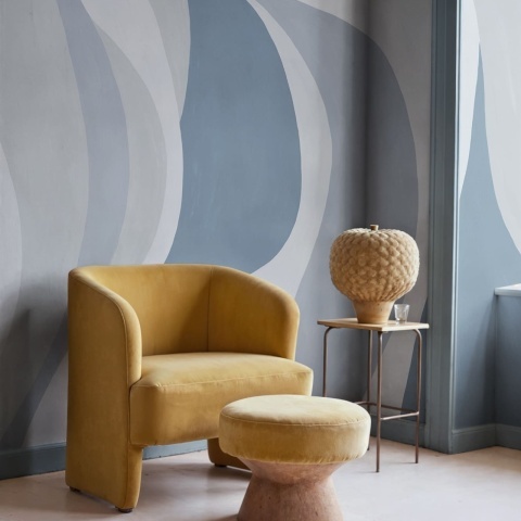 Fototapet, Velvet Flames, Blue, Rebel Walls