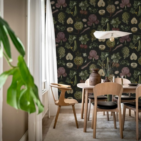 Fototapet, Vintage Greens, Black, Rebel Walls
