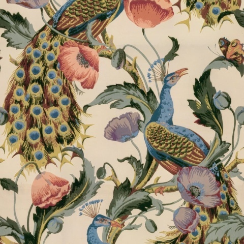 Fototapet, Vintage Peacock, Beige, Rebel Walls - Img 2