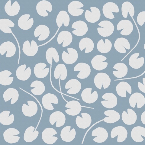 Fototapet, Water Lilies, Blue, Rebel Walls - Img 2