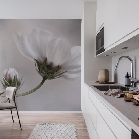 Fototapet, White Flower, Rebel Walls