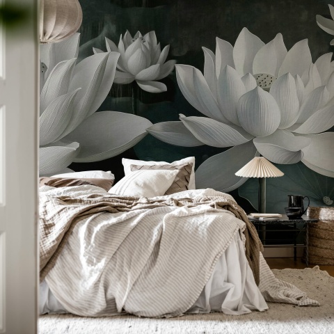 Fototapet, White Lotus, Night, Rebel Walls - Img 3