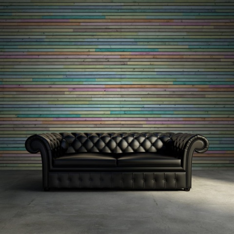 Fototapet, Wooden Slats, Colourful, Rebel Walls - Img 3