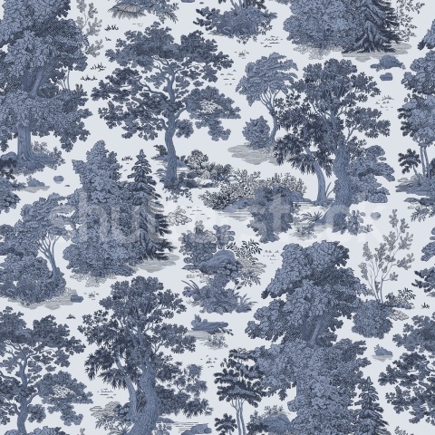 Fototapet, Woodland Toile, Blue, Rebel Walls - Img 2