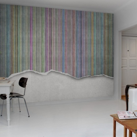 Fototapet, Worn Wall, Multi Stripe, Rebel Walls - Img 3