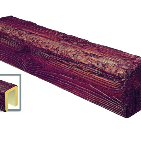 Grinda decorativa din poliuretan, rosu, rustic, 17х19cm, EQ004R - Img 2