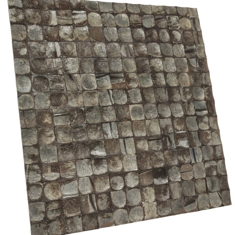Panou decorativ 3D, Coconut, Bagonjong Grey, 6 placi 42x42cm, 1.05 mp - Img 4
