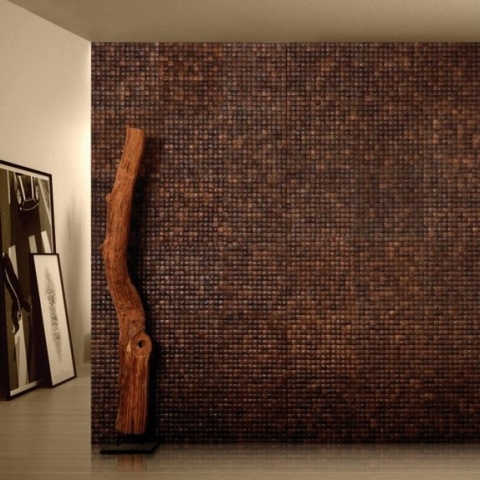 Panou decorativ 3D, Coconut, Mbaru Niang Espresso, 6 placi 42x42cm, 1.05 mp - Img 5