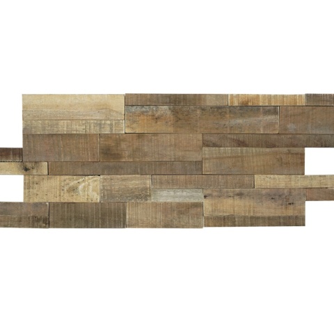 Panou decorativ 3D, Tec, Joglo Natural, 10 placi 60x20 cm, 1.04 mp - Img 6
