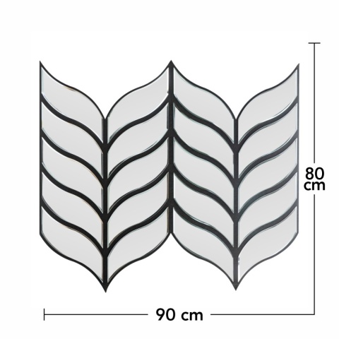 Panou riflaj acustic decorativ, Oglinda si pasla, AC6, 90x80x1.2cm, Gri - Img 7