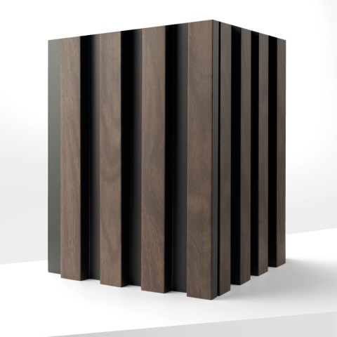 Panou riflaj decorativ 3D Vasco, Walnut, 11.7x2.1x270 cm - Img 4
