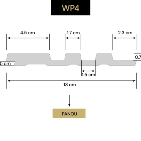 Panou riflaj decorativ 3D, WP4 NEW - 13x1.2x270 cm, Manavi - Img 4