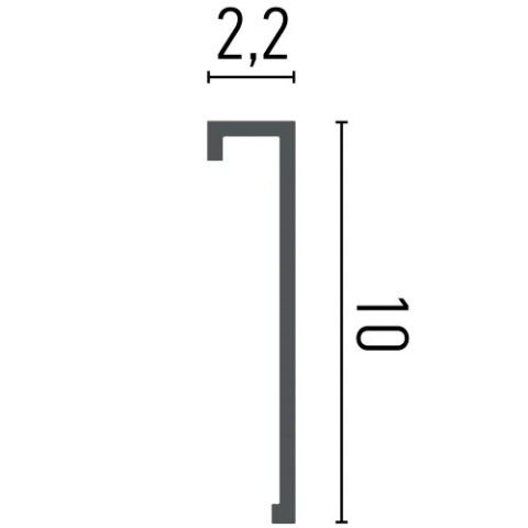 Plinta polimer rigid HCR511 - 10x2.2x200 cm - Img 2