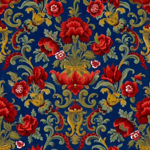 Tapet Aranjuez Damask, Vermilion, Coordonne, 5mp / rola - Img 2
