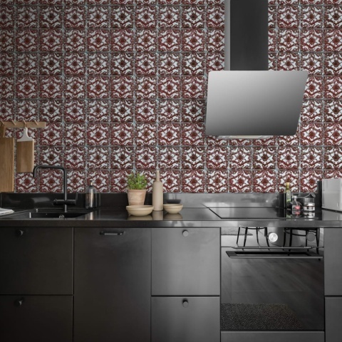 Tapet Artisan Tiles, Indian Red, Rebel Walls, 5 mp / rola