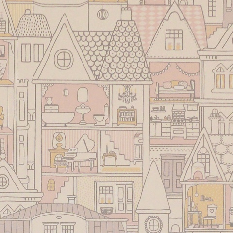 Tapet Dollhouse, Soft Wool White, Majvillan - Img 2