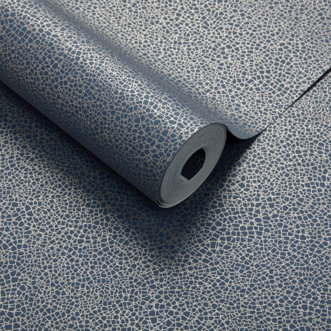 Tapet, Emile, Midnight Blue Luxury Crackle, 1838 Wallcoverings, 5.3mp / rola - Img 2