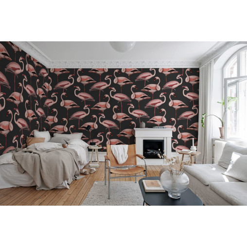Tapet Flamingos, Liquorice, Rebel Walls