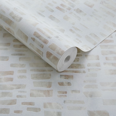 Tapet, Fusion, Pearl Cream Luxury Geometric, 1838 Wallcoverings, 5.3mp / rola - Img 2